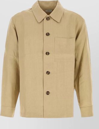 Le Kasha linen shirt long sleeves chest pocket