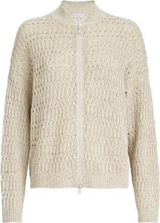 Brunello Cucinelli Cardigan con zip - Toni neutri