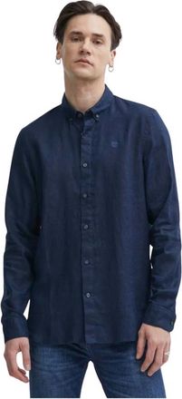 Timberland Mill River Linnen Shirt - Heren - Casual Overhemden - Blauw - S - Linnen - Overhemden