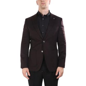 HUGO BOSS Jassen, Heren, Bruin, M, Leer, Boss - Jassen > Blazers