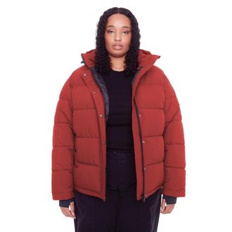 Alpine North FORILLON PLUS SIZE - Vegan Down Short Quilted Puffer Jacket in Deep Red at Nordstrom, Size 3X