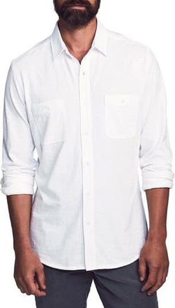 Faherty Knit Seasons Organic Cotton Button-Up Shirt in White at Nordstrom Rack, Size Xx-Large