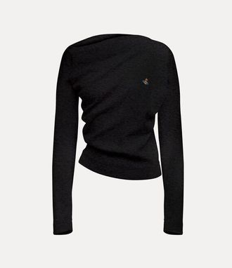 Vivienne Westwood Long Sleeve Hebo Top Rib Jersey Black XL Unisex
