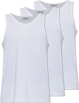 CDLP Confezione da tre canotte a coste - - Tops - Uomo - Bianco - L