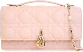 Dior Borsa a tracolla My Dior mini in pelle di agnello con motivo Cannage 2024 - Rosa