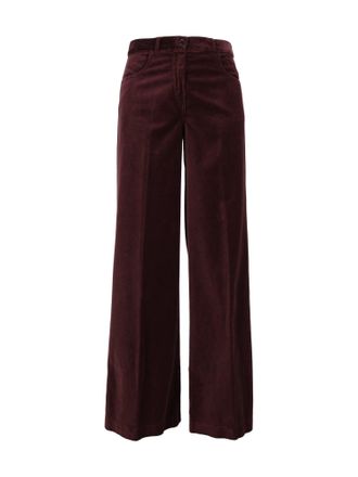 Aspesi High Waisted Textured Straight-Leg Pants