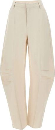 Rotate Broeken - Dames - Wijde Broeken - Beige - XS - Linnen - Broeken