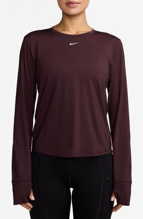 Nike One Classic Dri-FIT Long Sleeve Training Top in Burgundy Crush at Nordstrom, Size Xx-Large