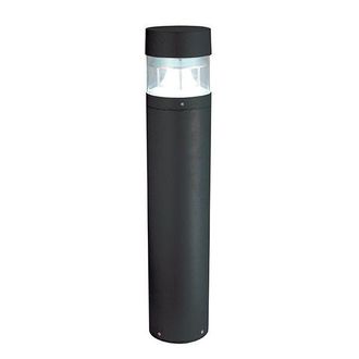 Netlighting Zone Outdoor Bollard IP65 12.3W Textured Black Paint & Clear Pc