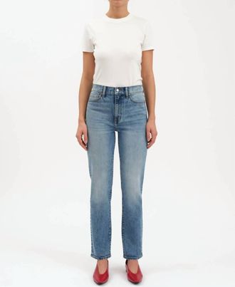 Daze Smarty High Rise Slim Straight Jeans In Face To Face
