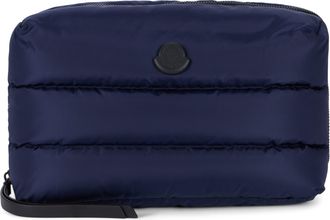 Moncler Mens Padded Beauty Case Caradoc Blue Polyamide Wash Bags