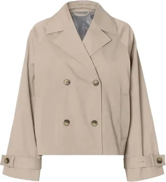 Selected Dames, Mantels, Beige, Maat: L Katoen