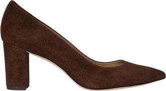 Ralph Lauren Schoenen, Dames, Bruin, 36 EU, Leer, Lanette Pumps met blokhak