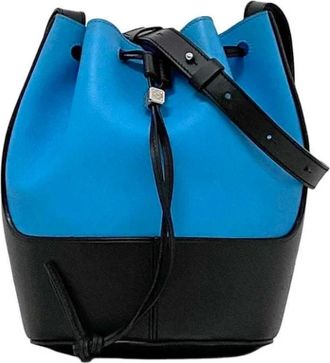 Loewe Pre-owned Cross Body Bags, female, Blue, Size: ONE SIZE Pre-owned Leather shoulder-bags