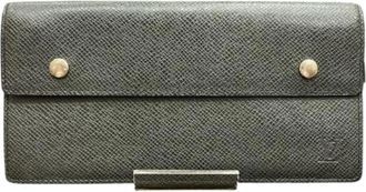 Louis Vuitton Pre-owned Long wallet (bi-fold) - Heren - Vintage Accessoires - Zwart - ONE Size - Leer - Vintage