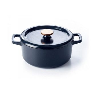 Beka pirofila tonda in ghisa smaltata 26 cm nera - 15141264