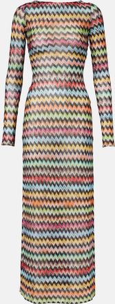 Missoni Zigzag lam&eacute; beach cover-up
