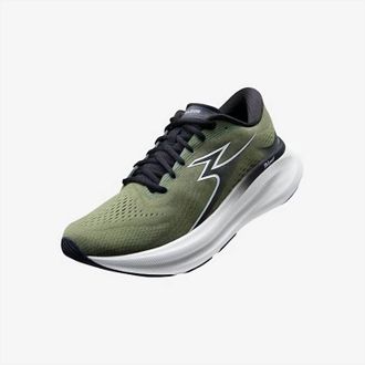 361&deg; Mens Eleos Cushioned Neutral Training Running Shoe In Sphagnum/white