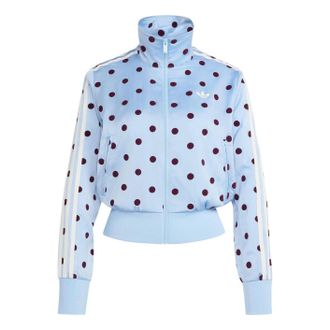 adidas (WMNS) adidas Satin Polka Dots TT Track Jacket Clear Sky KV1167
