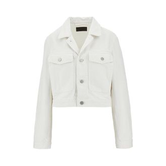 Christophe Lemaire Cropped denim blouson jacket Woman 36