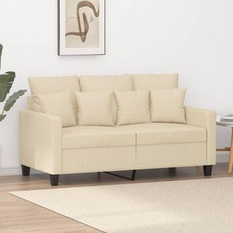 vidaXL Sof&aacute; De 2 Plazas De Tela Color Crema 120 Cm Vidaxl