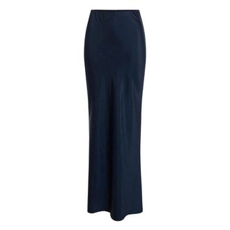 Elisabetta Franchi Satijnen rok met schubachtige textuur - Dames - Rokken - Blauw - Maat: M Satijn