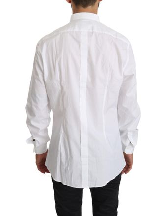 Dolce & Gabbana Mens White Cotton Long Sleeve Top Shirt