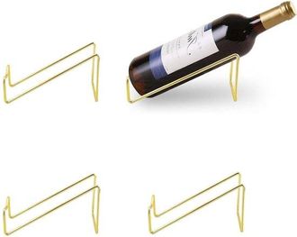 OEM Botellero, 4 Piezas, Botellero, Botellero De Pie, Armario Para Vinos, Mueble Bar, Exhibidor De Vino, Botellero Para 4 Botellas, Bares, Negro