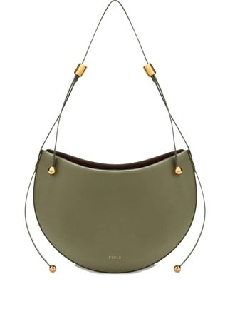 Furla Moonstone kleine leren schoudertas - Groen