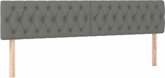 vidaXL Cabecero Con Led De Tela Gris Oscuro 180x7x78/88 Cm Vidaxl