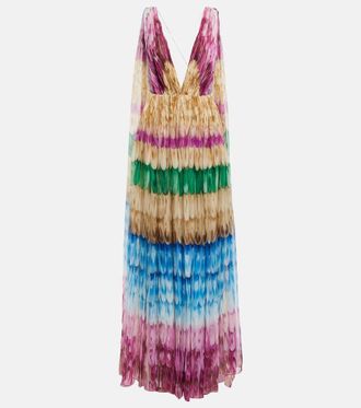 Valentino Printed silk gown