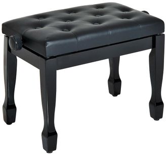 HOMCOM Banco de piano 64x35x55 cm negro