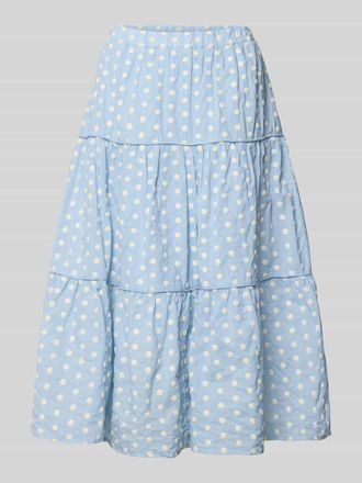 Lollys Laundry Midirock im Stufen-Look Modell Morning in Hellblau, Gr&ouml;&szlig;e XL