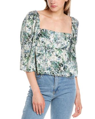 Vince Painted Floral Top