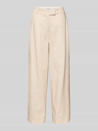 Comma Stoffhose mit Ges&auml;&szlig;leistentaschen in Sand, Gr&ouml;&szlig;e 34/32