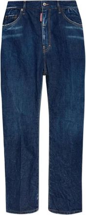 Dsquared2 Vervaagde Blauwe Jeans Met Knoopsluiting - Heren - Regular Fit Jeans - Blauw - XS - Katoen - Jeans