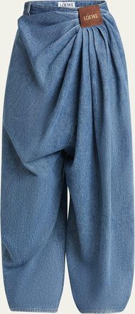 Loewe Draped Loose Mohair Wool Jeans