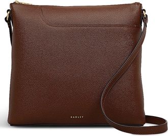 Radley London Pockets Textured Large Top Zip Crossbody Bag in Chocolate at Nordstrom Rack