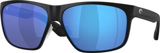 Costa TRADES Blue Mirror Polarized Glass Rectangular Mens Sunglasses 6S9128 912802 60