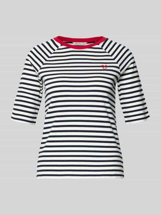 Tom Tailor Denim Shaped Fit T-Shirt aus reiner Baumwolle in Marine, Gr&ouml;&szlig;e XL