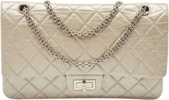 Chanel Pre-owned 227 Reissue 2.55 Flap Bag - Dames - Vintage Schoudertas - Grijs - ONE Size - Leer - Vintage