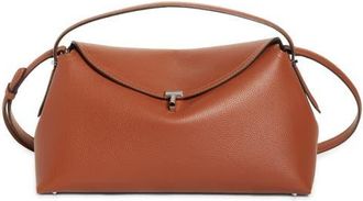 Toteme T-Lock Grained Leather Top Handle Bag in Sienna at Nordstrom