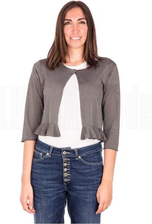 KANGRA Lurex Schouderbedekking Elegante Stijl - Dames - Vesten - Grijs - M - Truien & Vesten