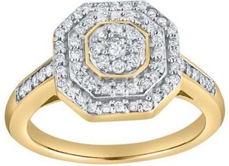 LuvMyJewelry Vionne 0.50 Ct 10K Gold Diamond Ring in 10K Yellow Gold at Nordstrom, Size 7