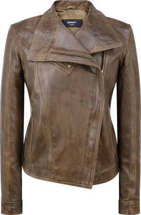 TruClothing Cross Zip Vintage Biker Jacket Casual
