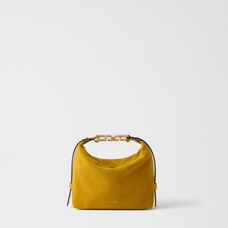 Furla Tonie Borsa A Spalla Xl Toni Giallo Senape Giallo Camoscio Donna