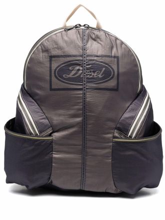 Diesel Rugzak met logoprint - Grijs