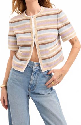 Veronica Beard Wyatt Jacket In Stone Khaki Multi
