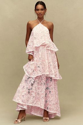 Elliatt Valencia Tiered Halter Gown