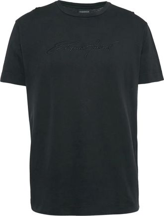 Emporio Armani T-shirt con ricamo - Nero